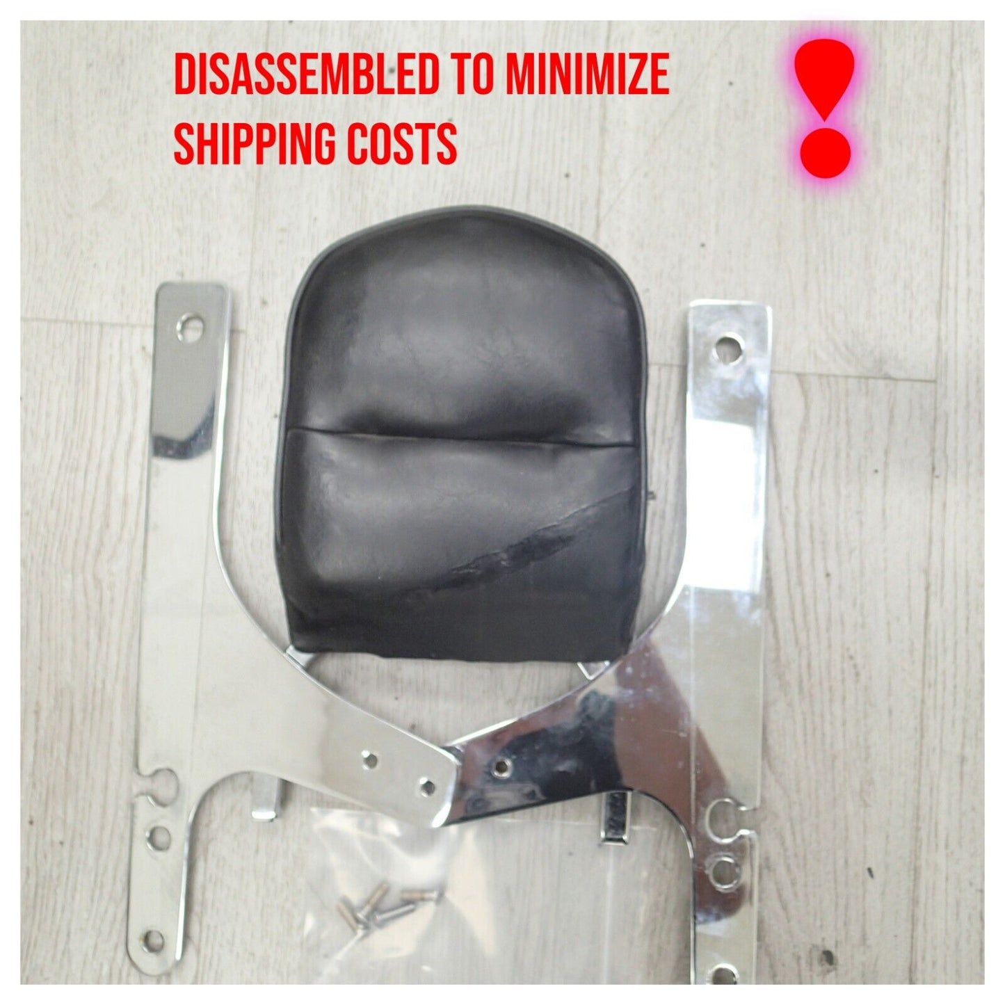 Harley Sportster Rigid Mount Sissy Bar Passenger Backrest Pad 53925-04 SEE PHOTO