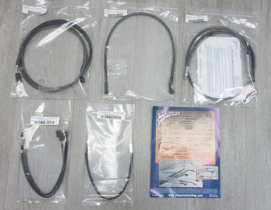 MAGNUM 487931 Black Pearl Control Cable Kit 0662-0288 "17-"19 Road King EFI FLHR