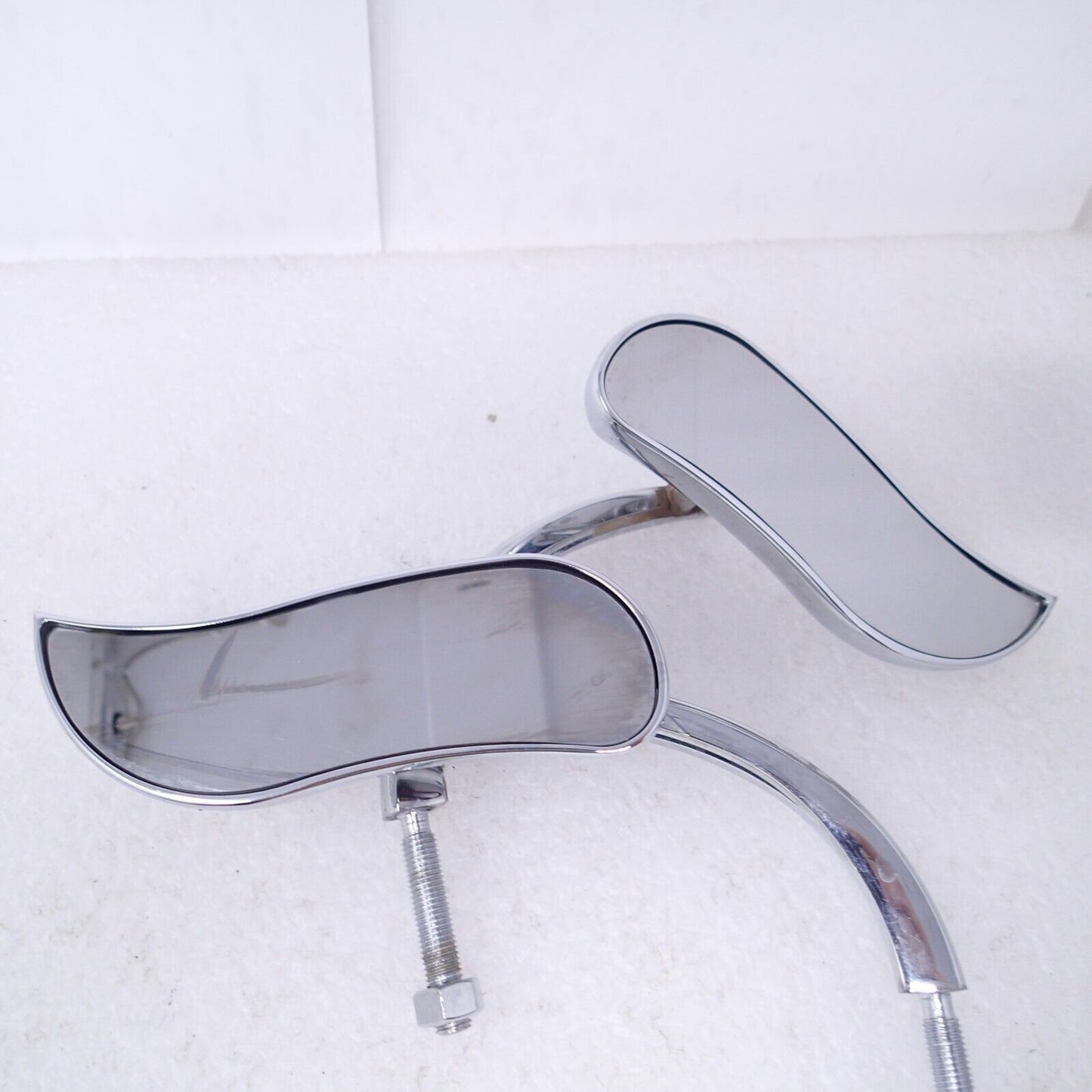 Arlen Ness Micro Die-Cast Upswept Mirror, Right, Left Chrome (13-049)