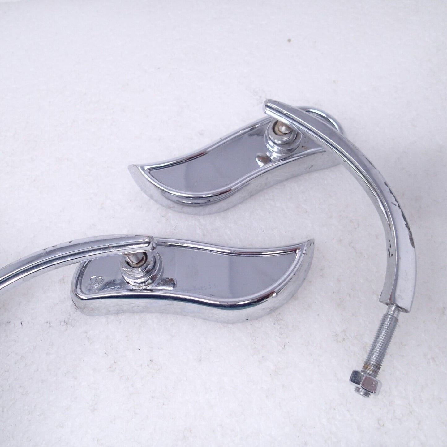 Arlen Ness Micro Die-Cast Upswept Mirror, Right, Left Chrome (13-049)