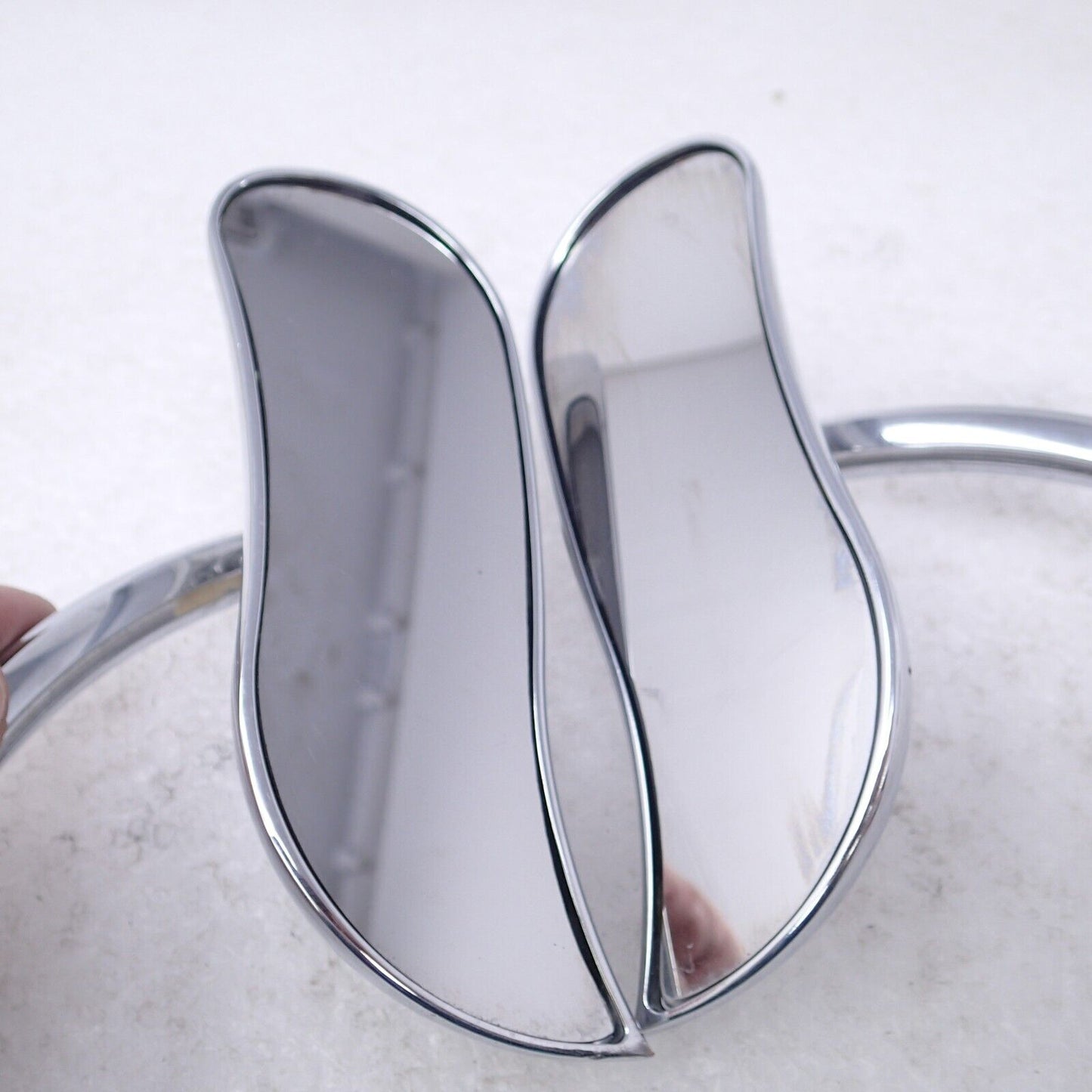 Arlen Ness Micro Die-Cast Upswept Mirror, Right, Left Chrome (13-049)