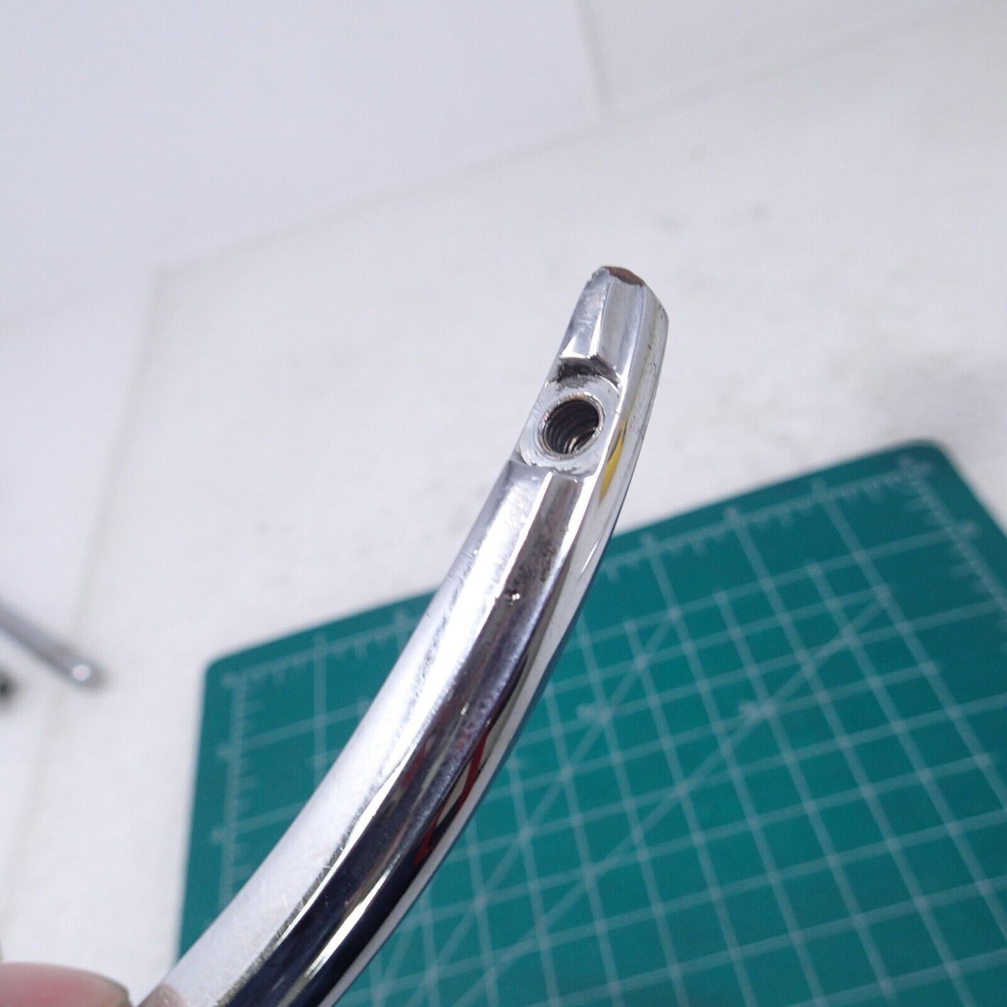 Curved Solid Style Billet Mirror Stem for Harley Davidson  5inch SINGLE
