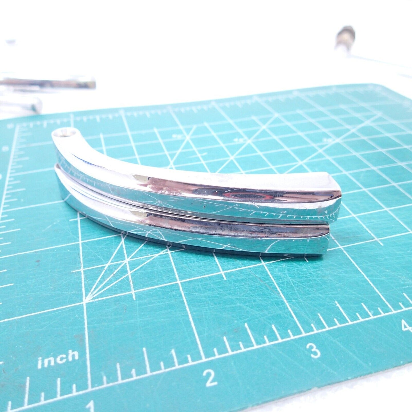 Curved Solid Style Billet Mirror Stem for Harley Davidson by V-Twin 4inch