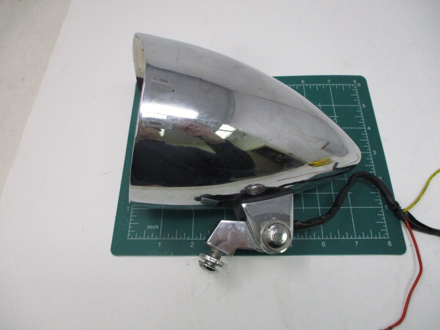 4" Chrome High Low Visor Bullet Headlight Lamp For Harley Bobber Chopper Custom