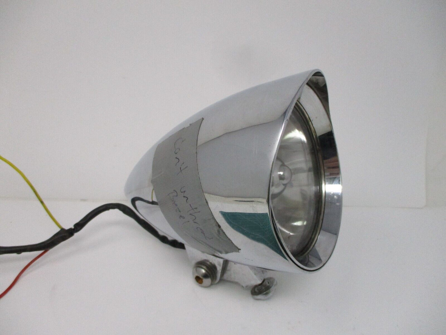4" Chrome High Low Visor Bullet Headlight Lamp For Harley Bobber Chopper Custom
