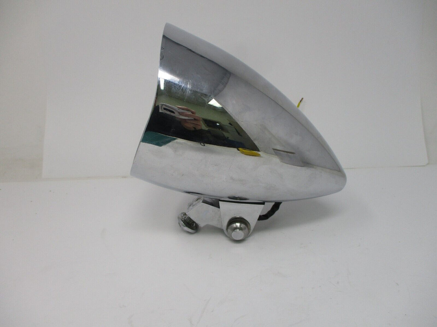 4" Chrome High Low Visor Bullet Headlight Lamp For Harley Bobber Chopper Custom