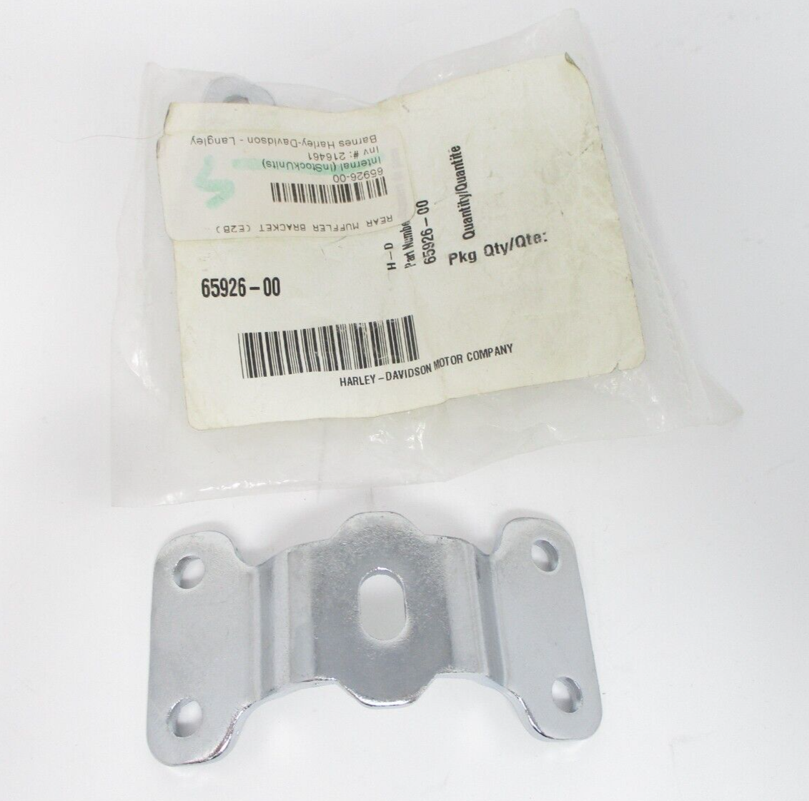 FATBOY MUFFLER BRACKET, REAR EXHAUST HOLDER EXHAUST SYSTEM HARLEY FLSTF 65926-00