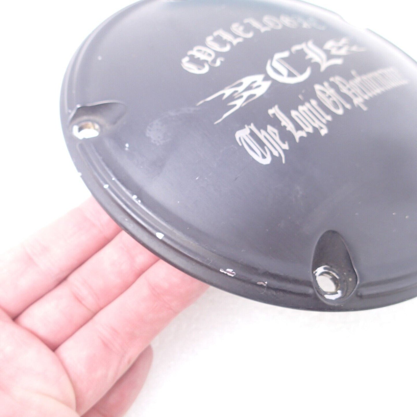USED HARLEY STAGE DERBY COVER CUSTOM ENGRAVED