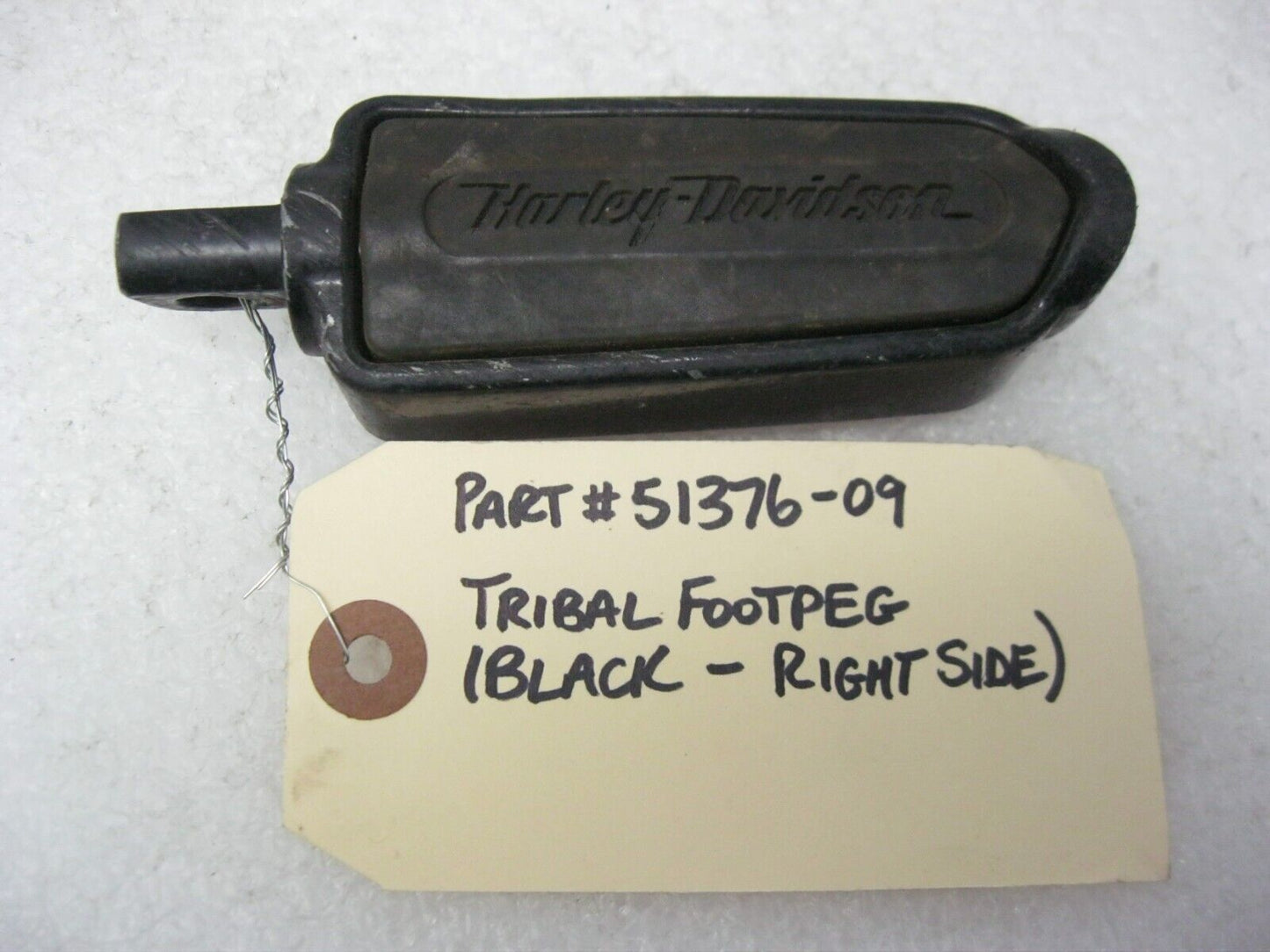 Harley-Davidson OEM 08 & Later RIGHT ONLY Black Tribal Footpeg 51376-09