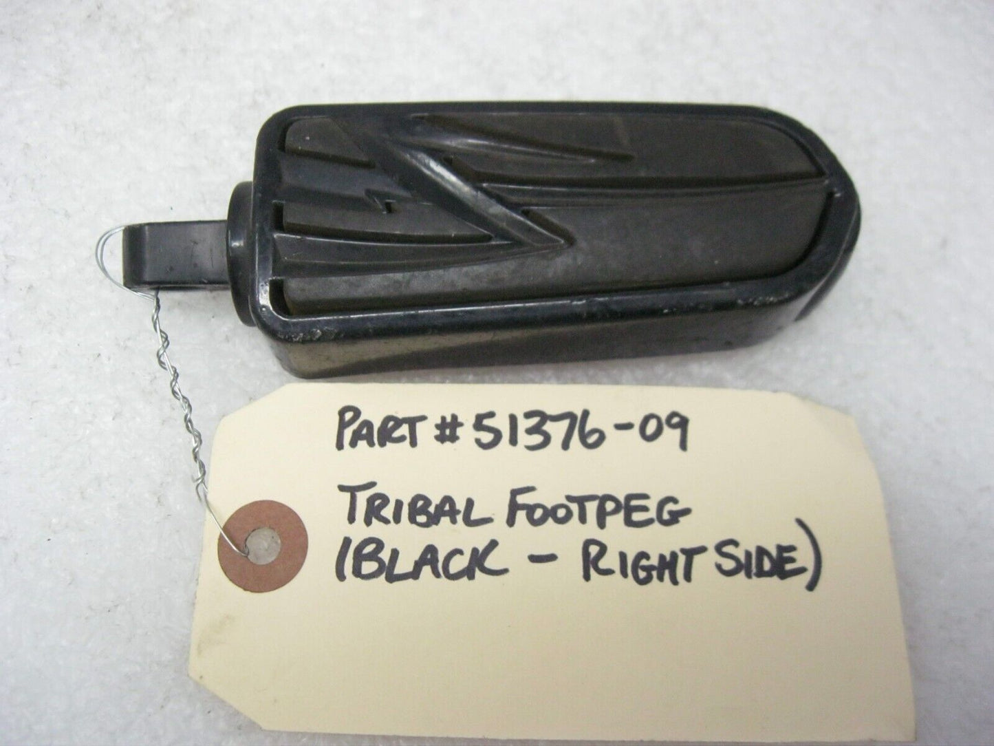 Harley-Davidson OEM 08 & Later RIGHT ONLY Black Tribal Footpeg 51376-09