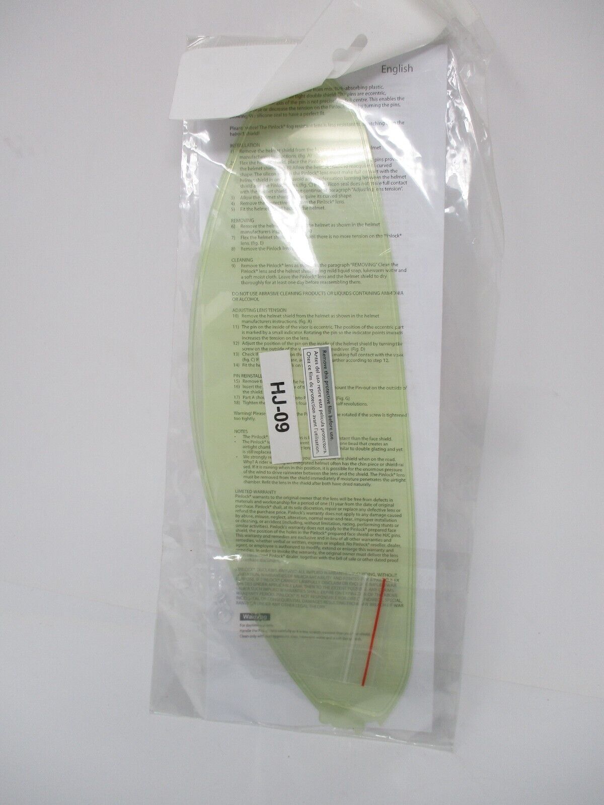 New HJC Pinlock Fog Resistant Shield Insert Lens Fits HJ-05 HJ-07 HJ-09 HJ-17