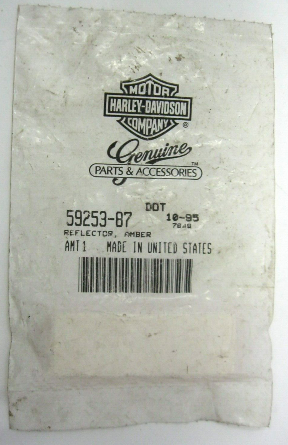 Harley-Davidson OEM 88 - 90 Sportster Amber Reflector 59253-87