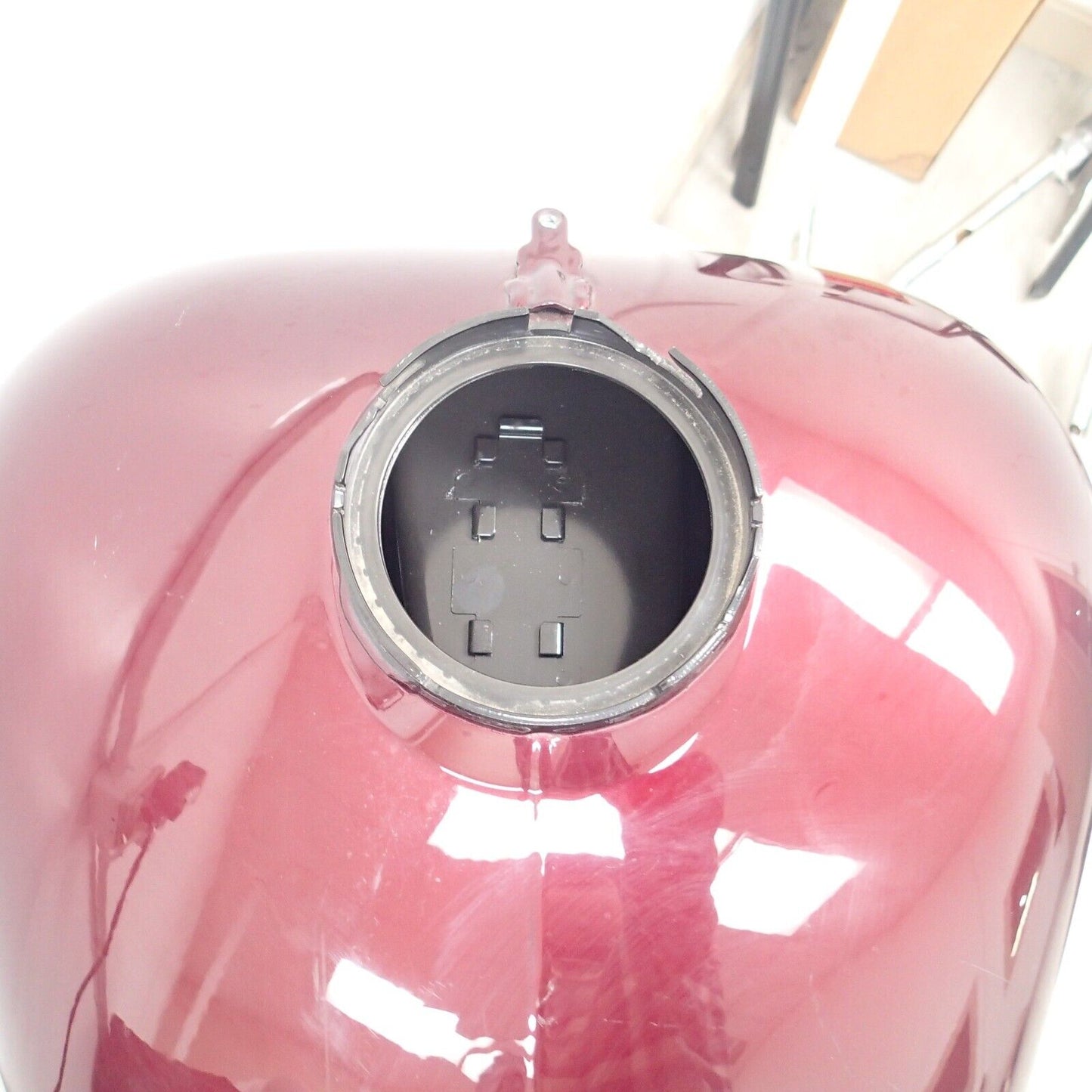 Harley FLHTK FUEL TANK EMBER RED SUNGLO MERLOT RED AND RED STRIPES 61393-12DJV