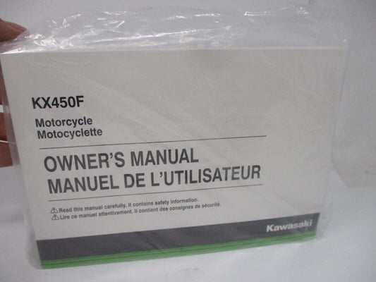 Kawasaki KX450F Factory Owners Manual KX 450 22 / 999292247