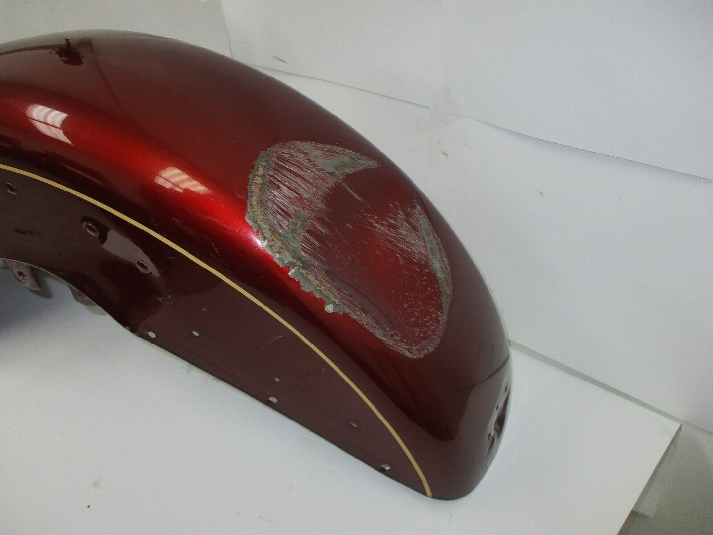 09 Harley-Davidson Softail Heritage FLSTC FRONT FENDER DAMAGED REPAIR 59129-09