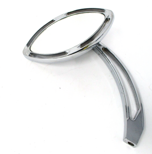 After Market Mirror oval shape left Side fits Harley Davidson  Slotted Stem