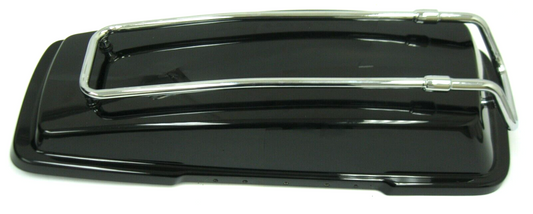 Harley-Davidson 94-13 RIGHT Vivid Black Saddlebag Lid & Chrome Rack 90607-93DH