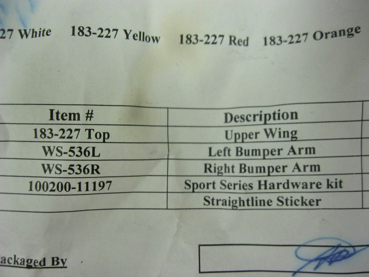 Straightline Performance Ski-Doo Bumper Supports from Kit # 183-227 WS-536R&L