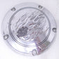 GENUINE HARLEY DAVIDSON Chrome B&S Flames Derby Cover OEM 25700473 USED