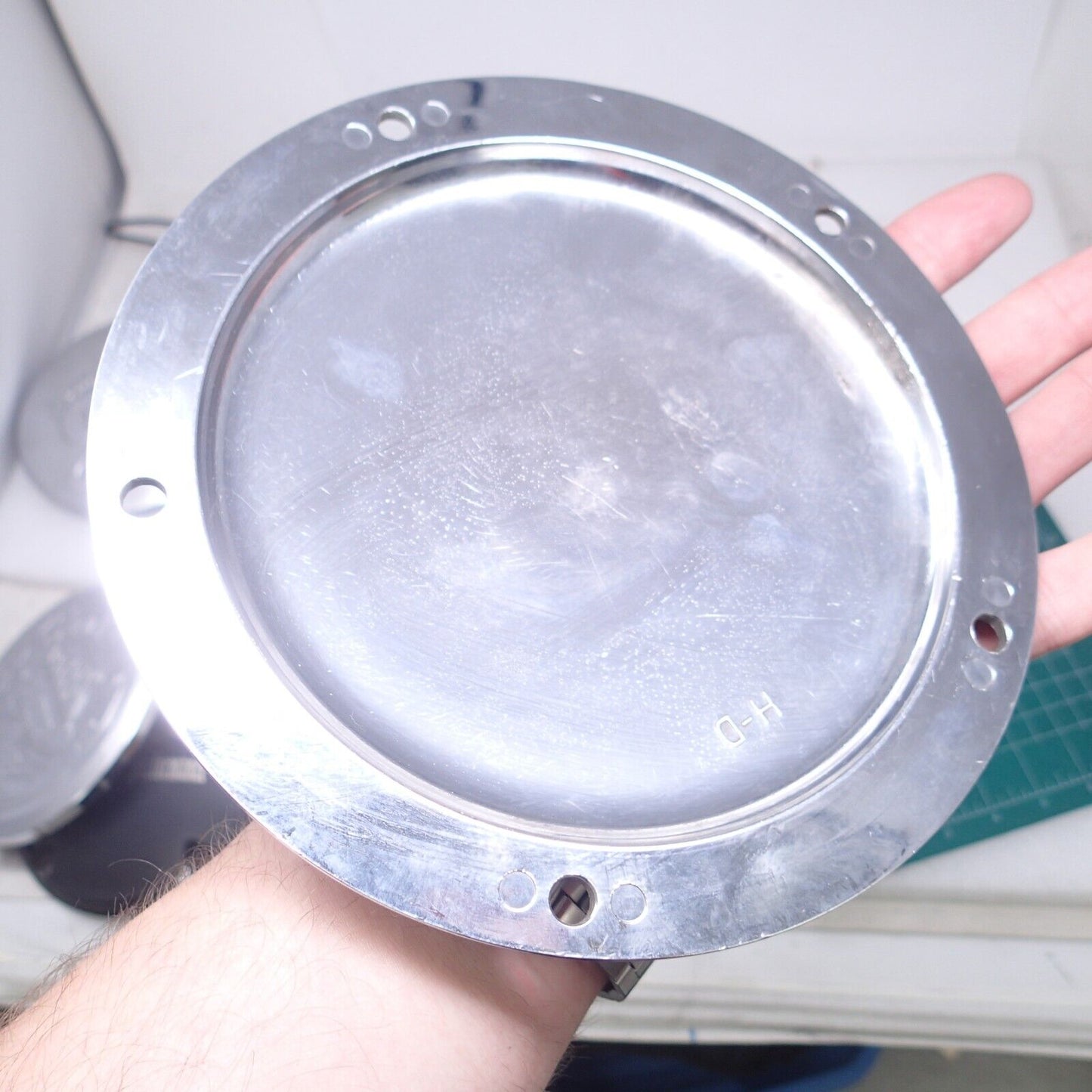 GENUINE HARLEY DAVIDSON Chrome B&S Flames Derby Cover OEM 25700473 USED
