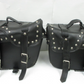 Pair HARLEY DAVIDSON Dyna Leather & Canvas Saddle Touring Saddlebags Multi fit
