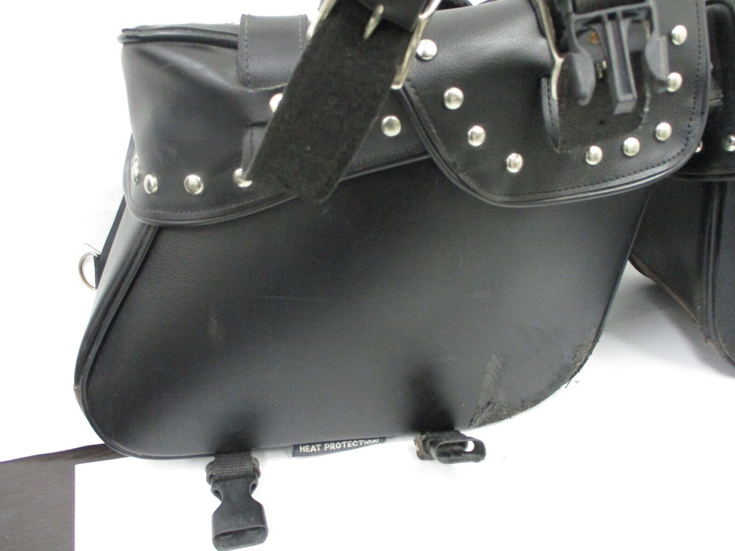 Pair HARLEY DAVIDSON Dyna Leather & Canvas Saddle Touring Saddlebags Multi fit