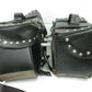 Pair HARLEY DAVIDSON Dyna Leather & Canvas Saddle Touring Saddlebags Multi fit