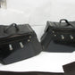 Pair HARLEY DAVIDSON Dyna Leather & Canvas Saddle Touring Saddlebags Multi fit