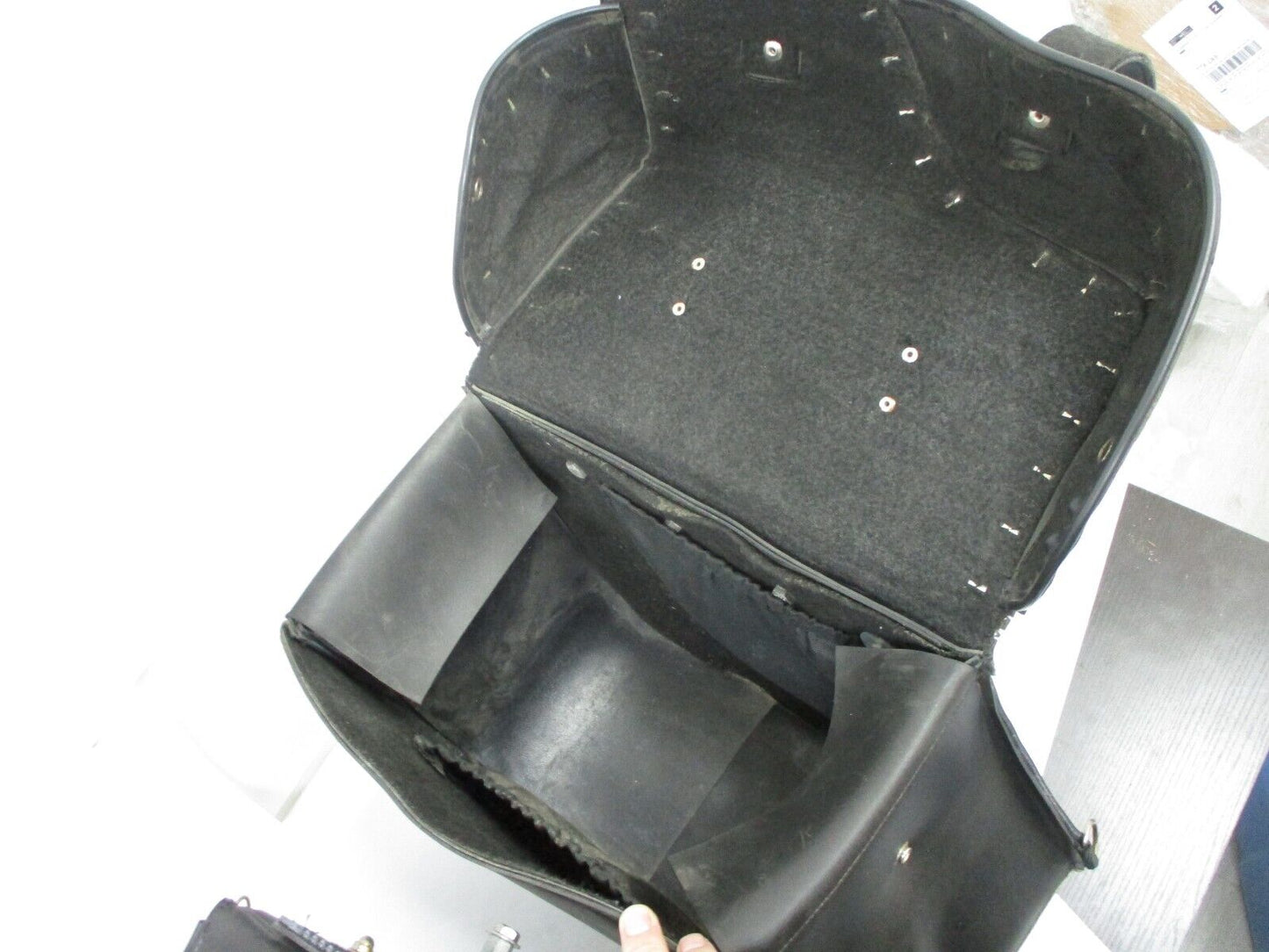 Pair HARLEY DAVIDSON Dyna Leather & Canvas Saddle Touring Saddlebags Multi fit