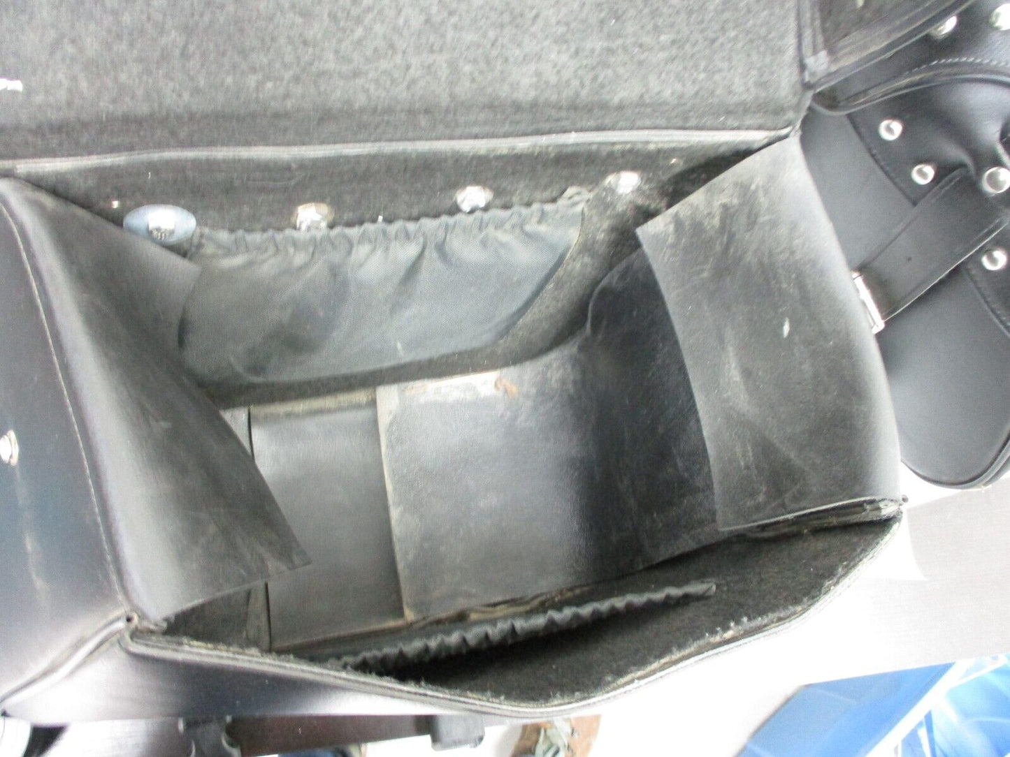 Pair HARLEY DAVIDSON Dyna Leather & Canvas Saddle Touring Saddlebags Multi fit