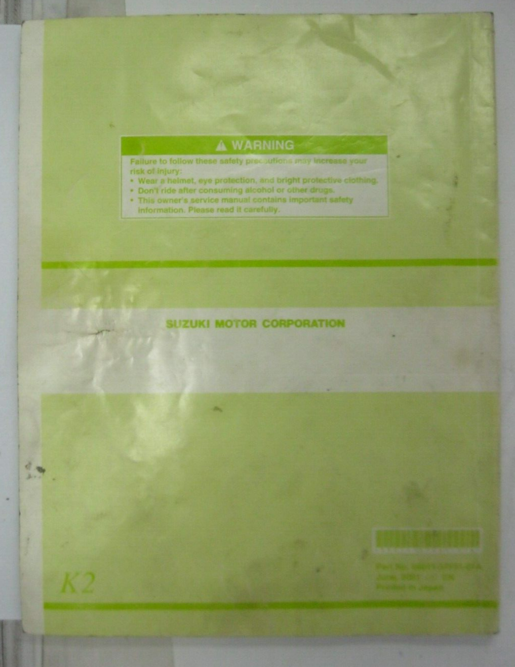 2001 Suzuki RM250 Owner's Service Manual 99011-37F51-01A