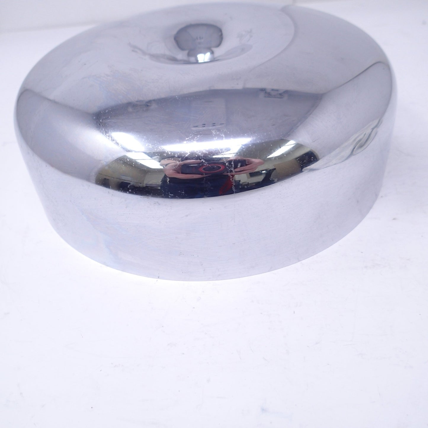 HARLEY-DAVIDSON Old Style 8" Air Cleaner Cover/ CHROME / 8" ROUND with Cut Out