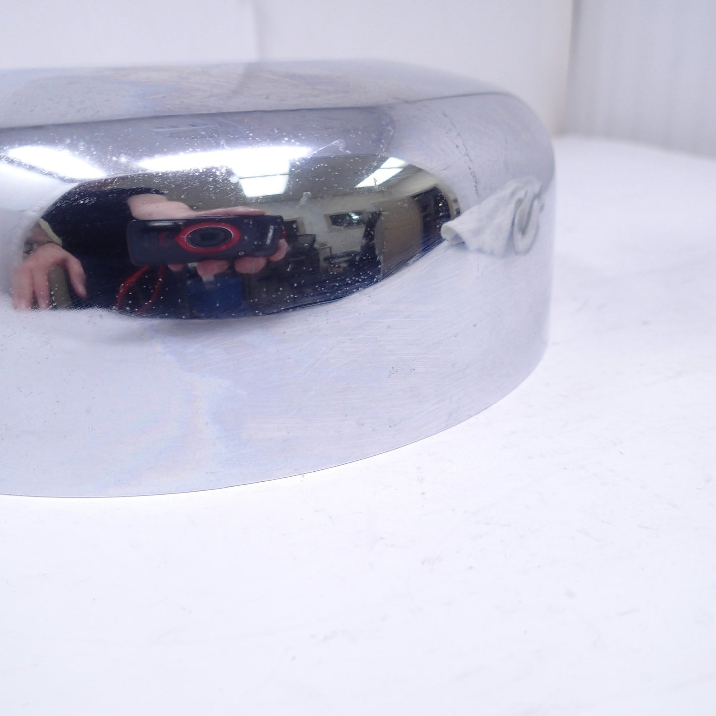 HARLEY-DAVIDSON Old Style 8" Air Cleaner Cover/ CHROME / 8" ROUND with Cut Out