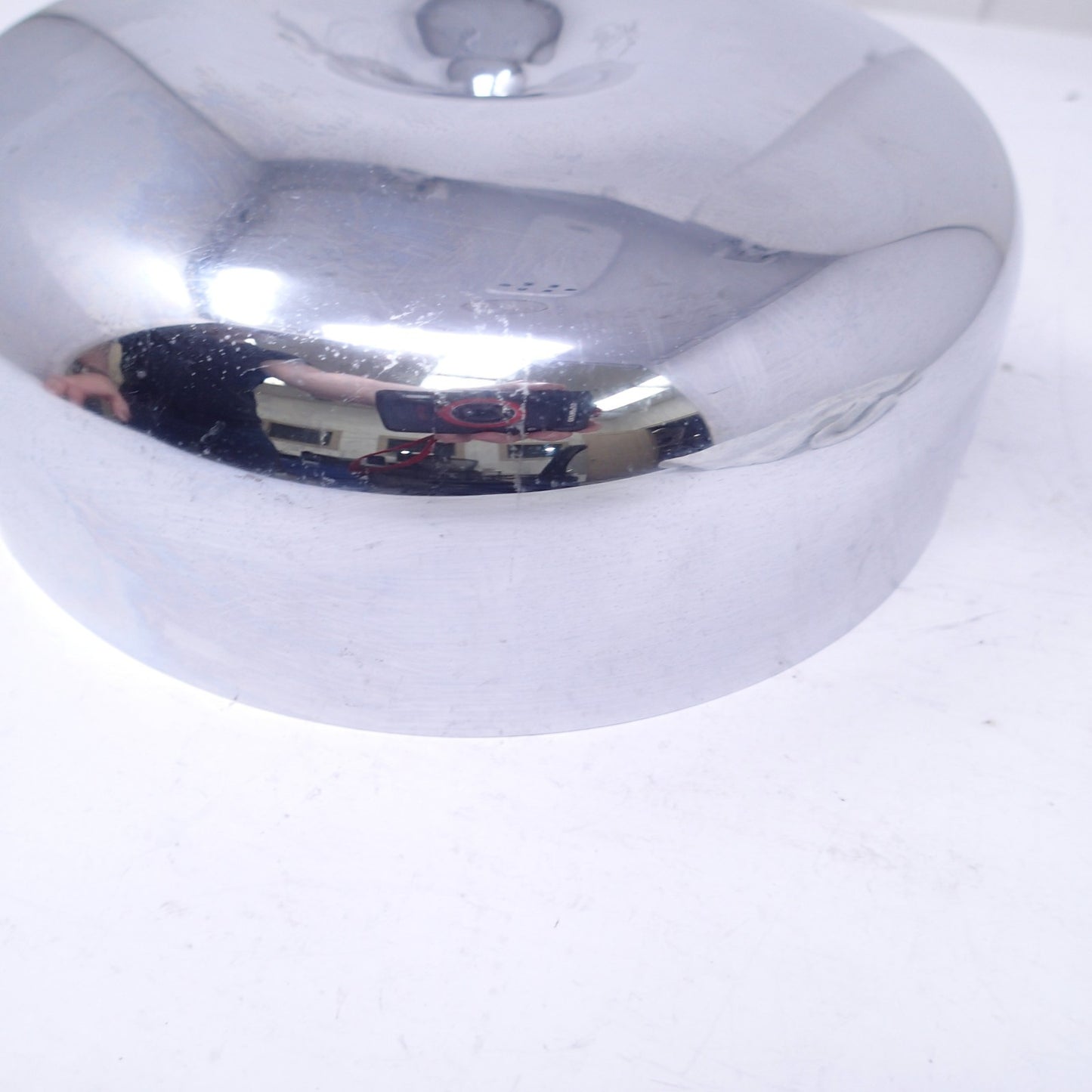 HARLEY-DAVIDSON Old Style 8" Air Cleaner Cover/ CHROME / 8" ROUND with Cut Out