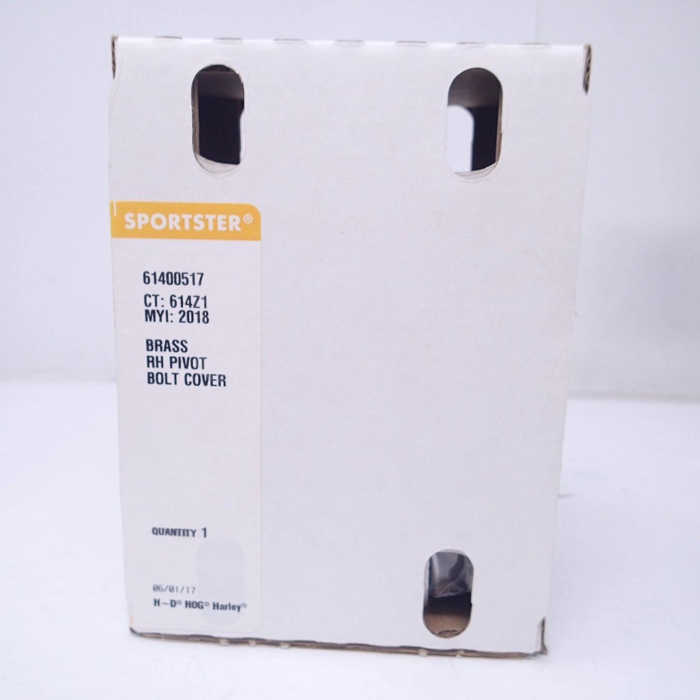 Harley-Davidson Brass Swingarm Pivot Right Bolt Cover - New -  61400517