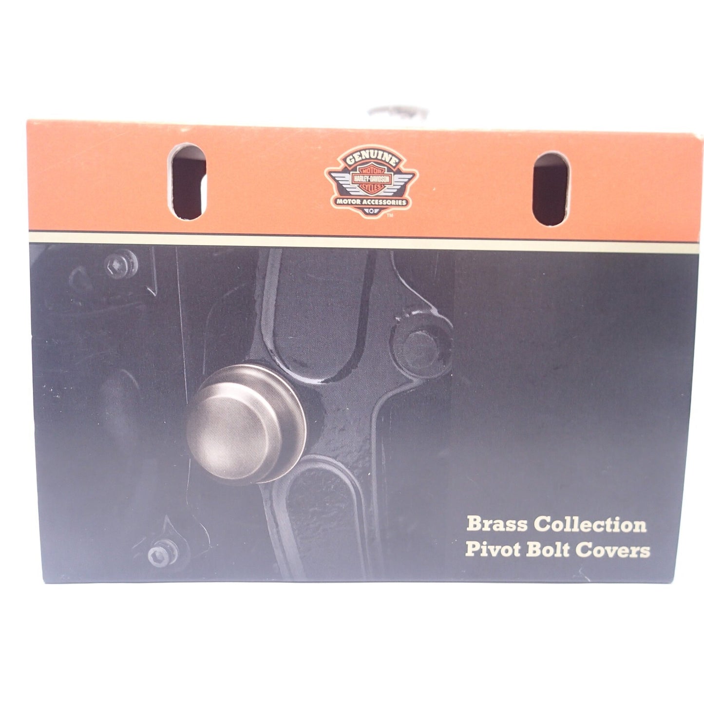 Harley-Davidson Brass Swingarm Pivot Bolt Covers - NEW -  61400346