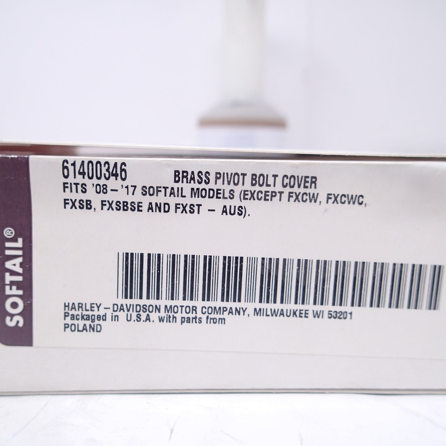 Harley-Davidson Brass Swingarm Pivot Bolt Covers - NEW -  61400346