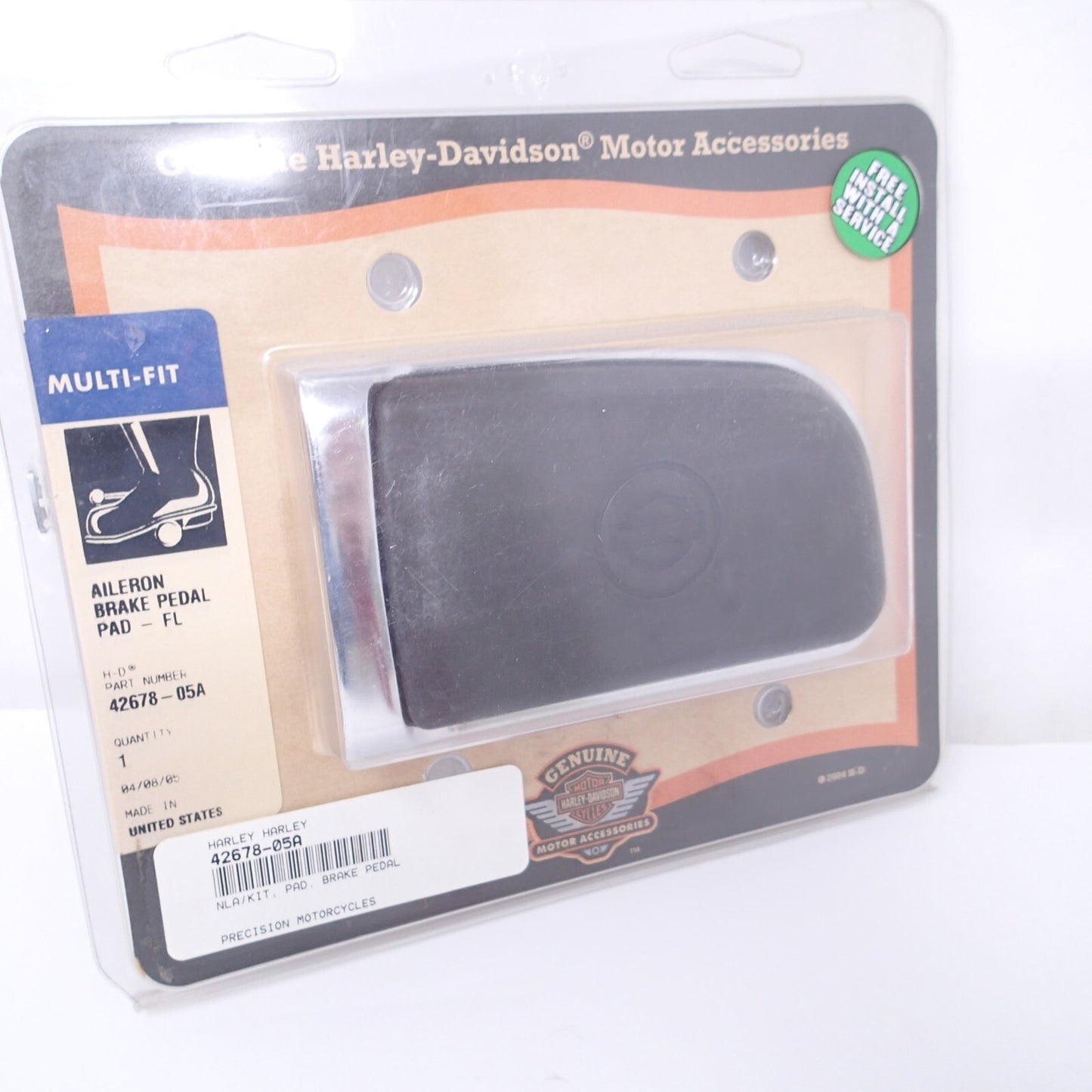 Harley Davidson Aileron Brake Pedal Pad New - 42678-05A