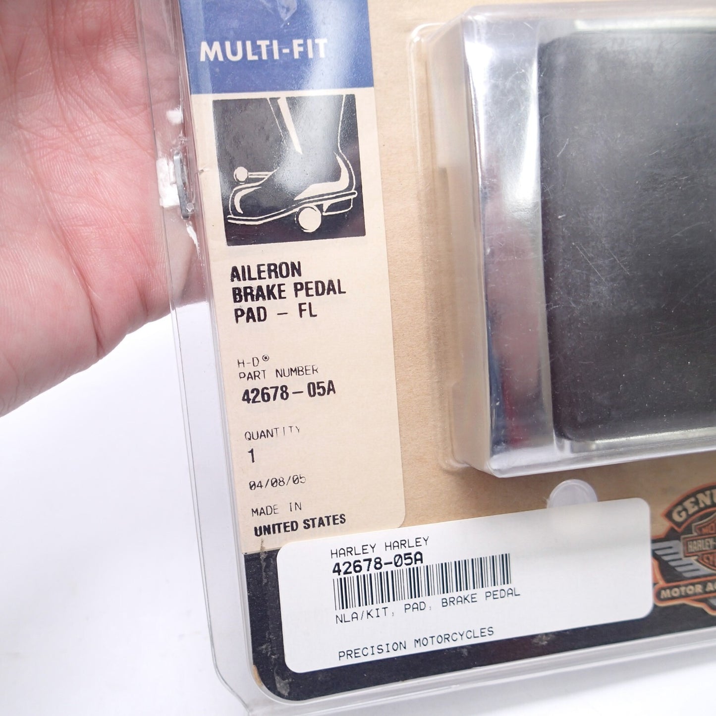 Harley Davidson Aileron Brake Pedal Pad New - 42678-05A