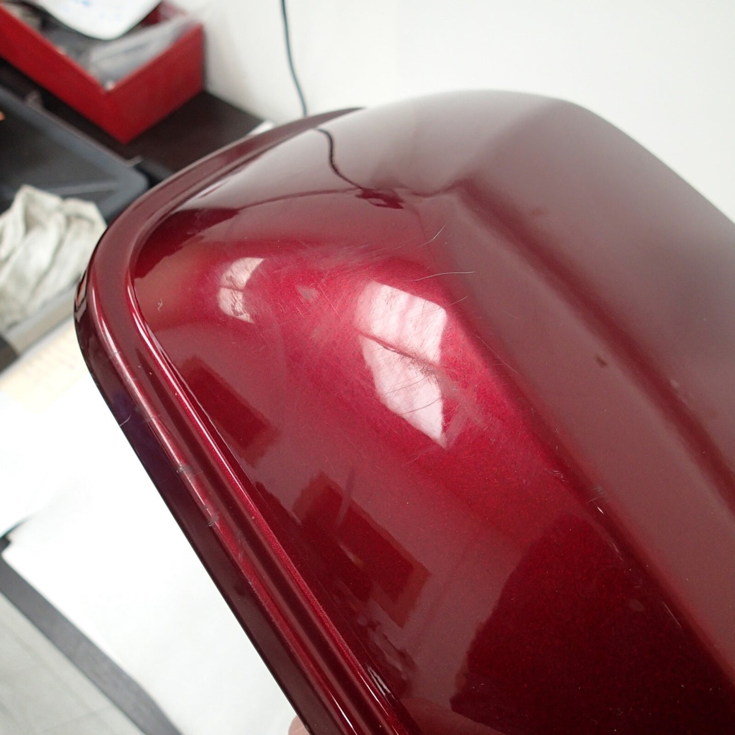 Genuine Harley Davidson Touring Right Side Saddlebag RED Lid  2014 Up 90201643