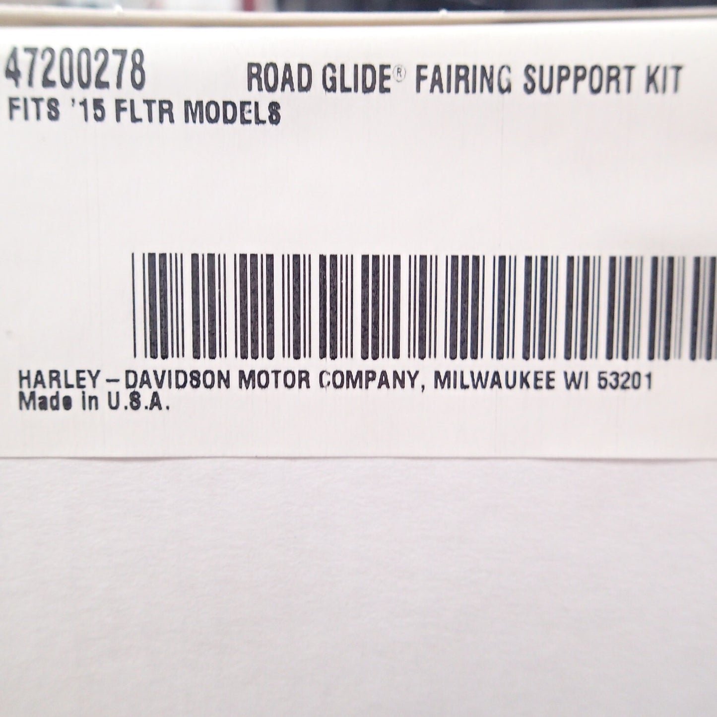 Harley Davidson Road Glide Fairing Support Kit - Gloss Black - New - 47200278