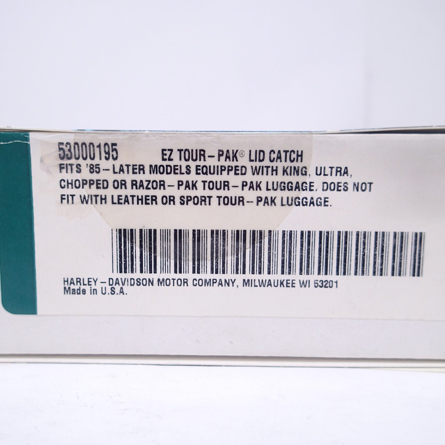 Harley Davidson EZ Tour-Pak Lid Catch - New - 53000195