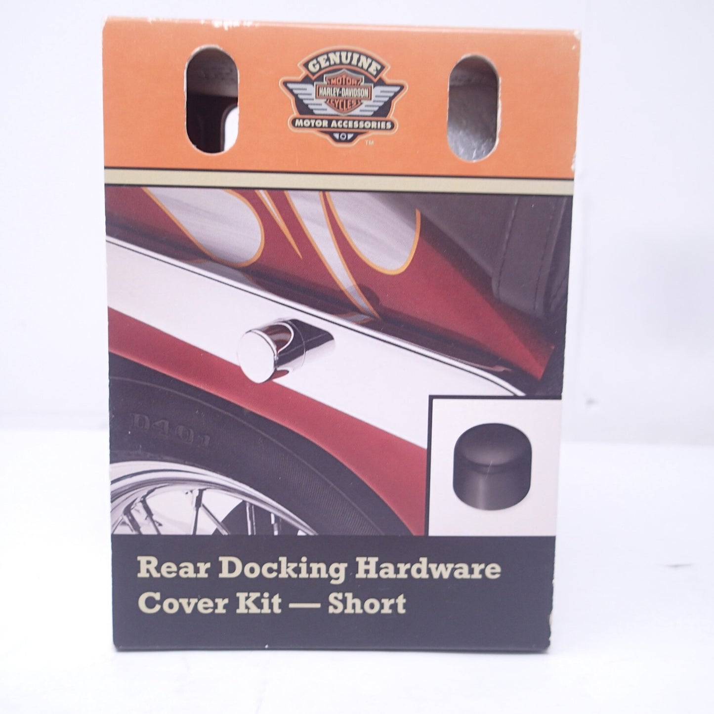 Harley Davidson Rear Docking Hardware Cover Kit - Short - Black - New-  48221-10