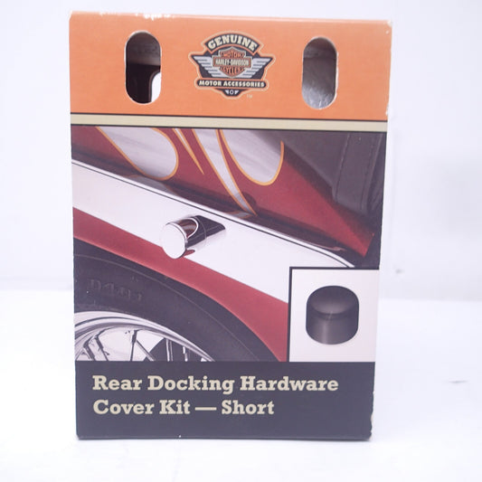 Harley Davidson Rear Docking Hardware Cover Kit - Short - Black - New-  48221-10