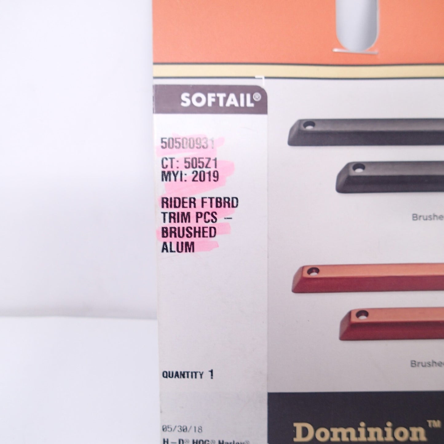 Harley   Dominion Rider Footboard Trim Pieces Brushed Aluminum - 50500931