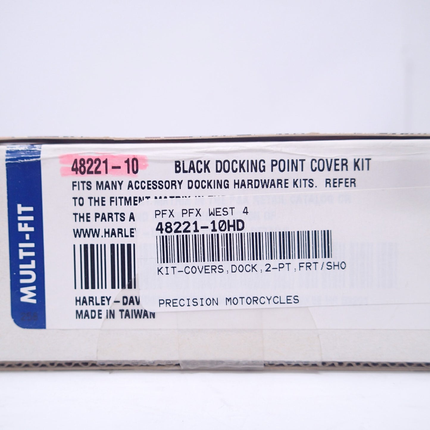 Harley Davidson Rear Docking Hardware Cover Kit - Short - Black - New-  48221-10
