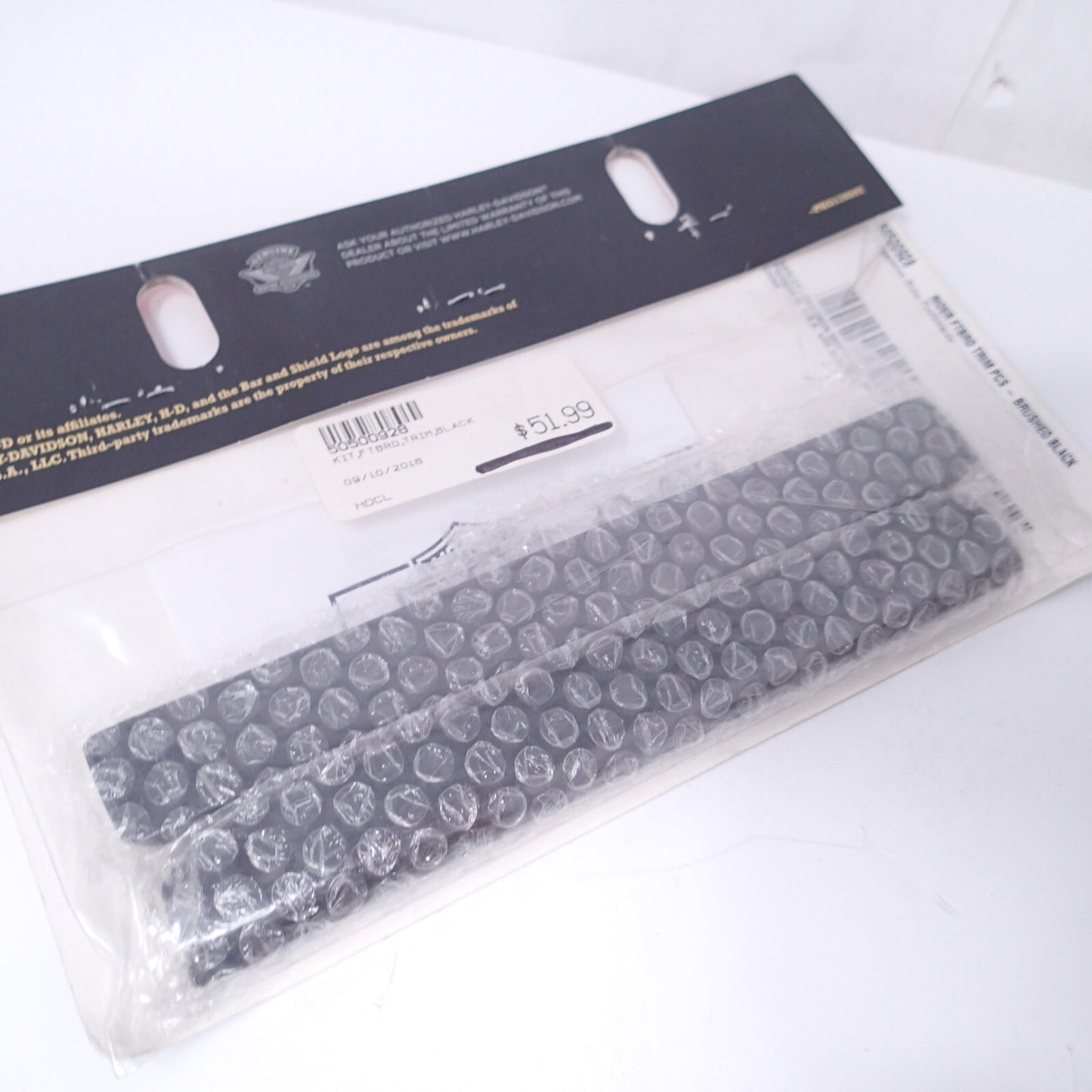 Harley  Dominion Rider Footboard Trim Pieces Brushed Black New - 50500928