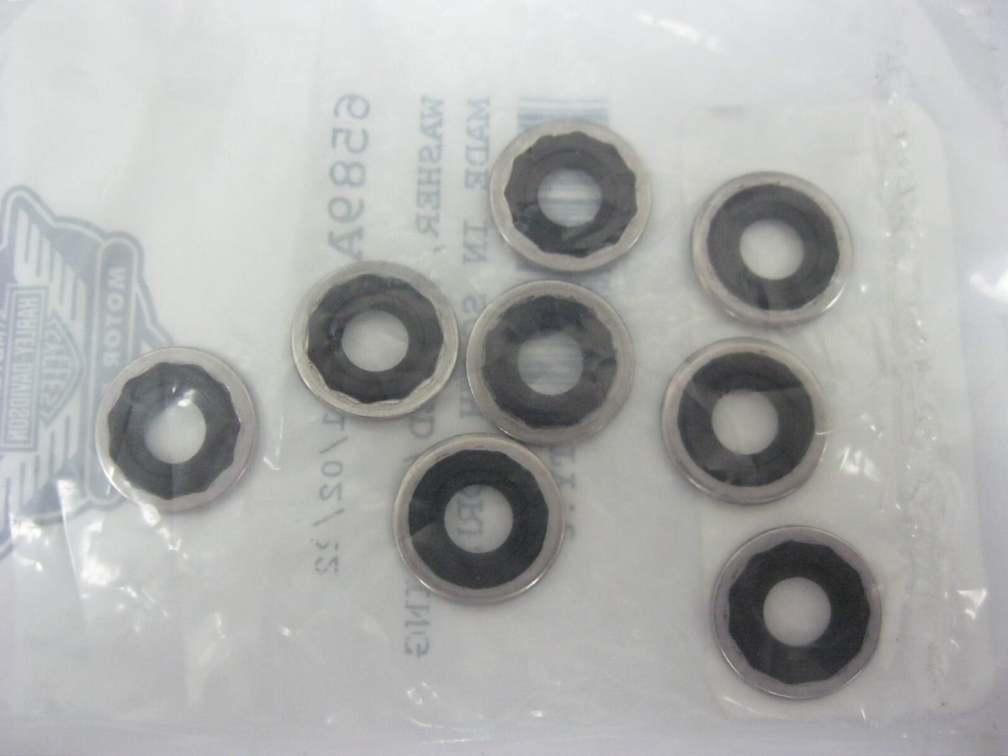 Harley-Davidson  20-22 XL Bonded Sealed Rocker Box Cover Washers (8 Pack) 6589A