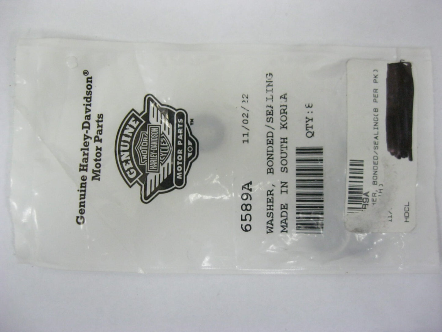 Harley-Davidson  20-22 XL Bonded Sealed Rocker Box Cover Washers (8 Pack) 6589A