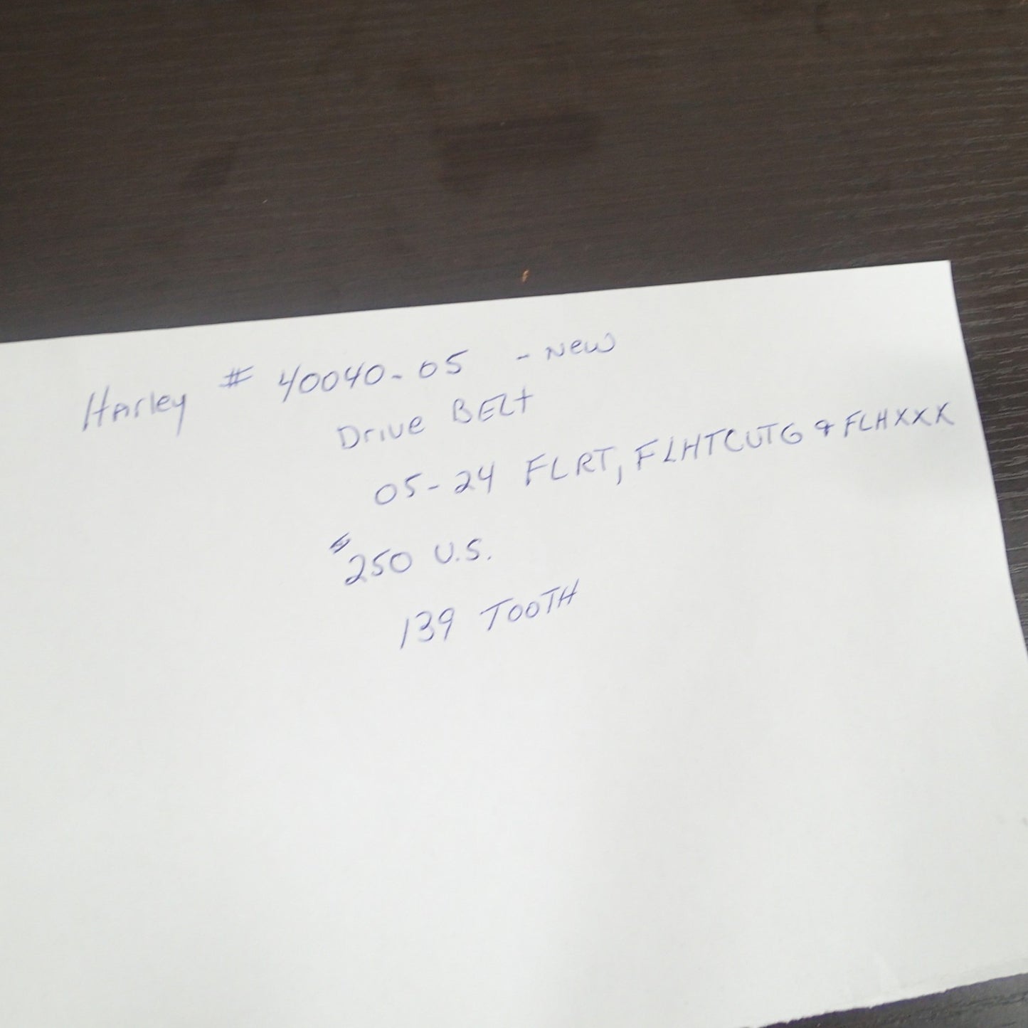 2006 06 Harley FLHTCUSE CVO Ultra Classic Drive Belt OEM 40040-05 139T
